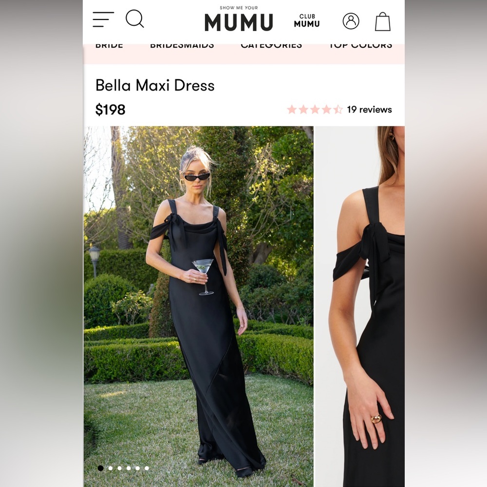 Show me your mumu Bella maxi dress black nwot 2xl